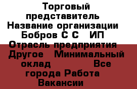 Торговый представитель › Название организации ­ Бобров С.С., ИП › Отрасль предприятия ­ Другое › Минимальный оклад ­ 25 000 - Все города Работа » Вакансии   